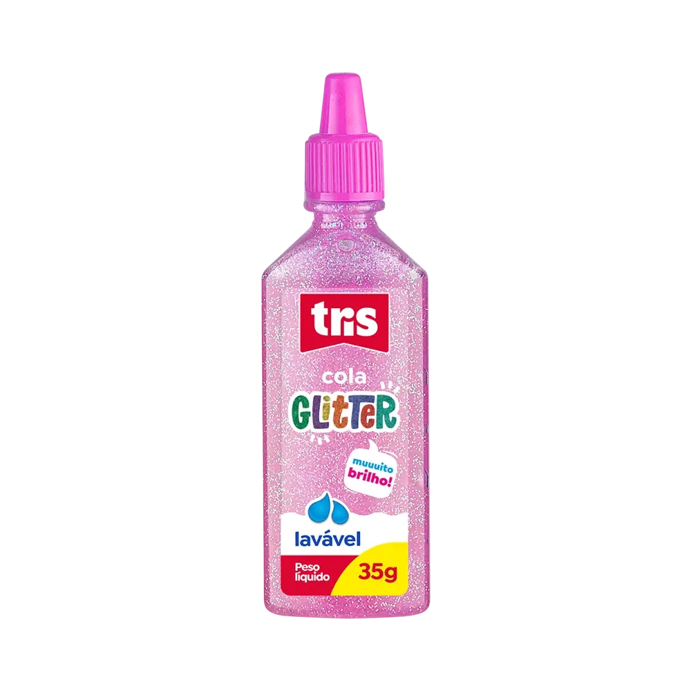 Cola Glitter - 35g - Shrink C/12 un - Rosa - Tris - Imagem 2