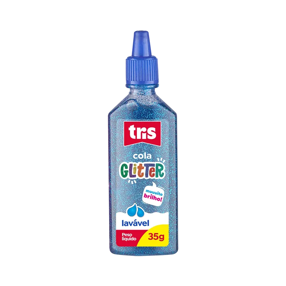 Cola Glitter - 35g - Shrink C/12 un - Azul - Tris - Imagem 2