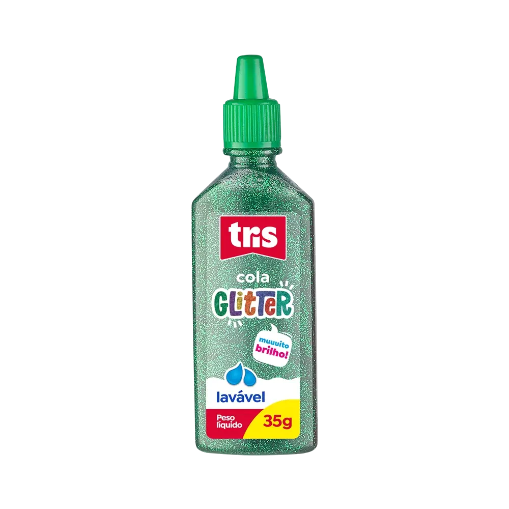 Cola Glitter - 35g - Shrink C/12 un - Verde - Tris - Imagem 2