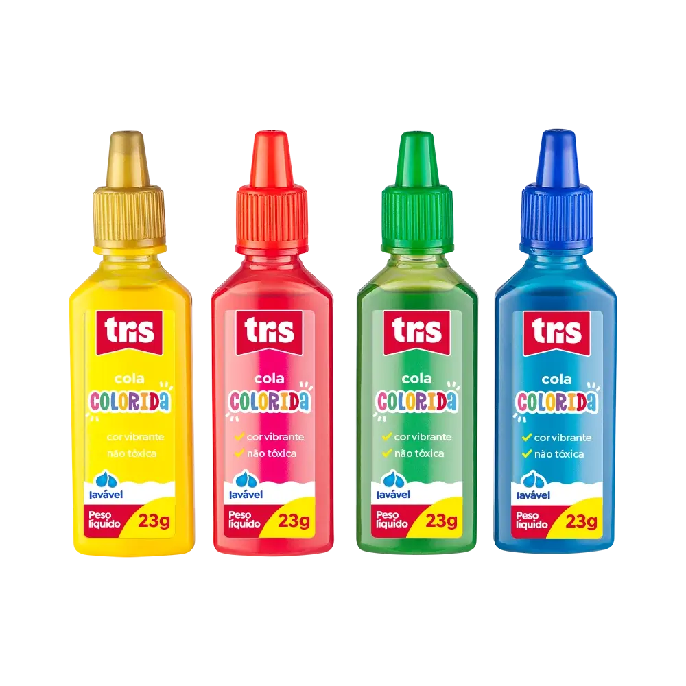 Cola Colorida - 23g - Cores Sortidas - Caixa C/4 un - Tris - Imagem 2