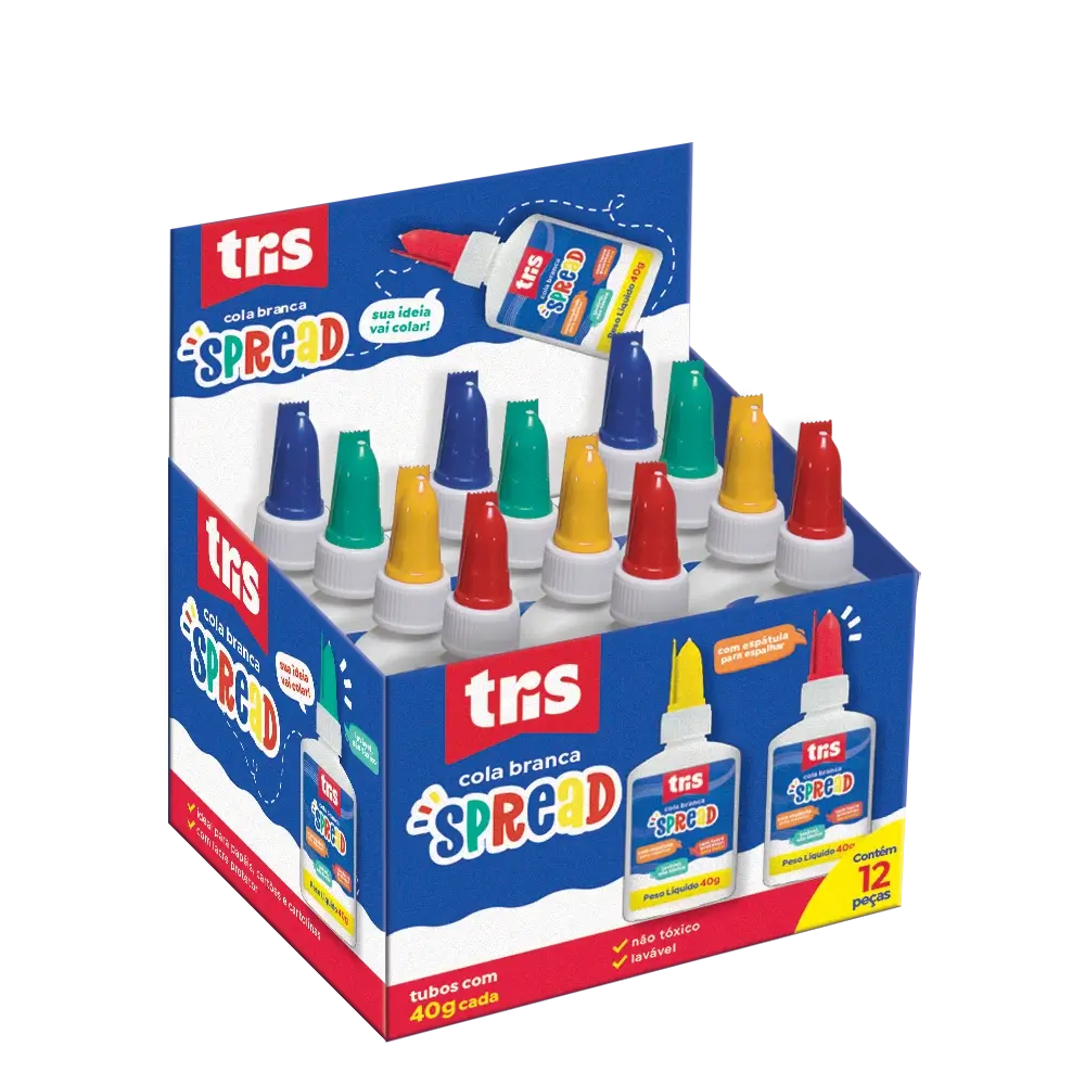 Cola Branca Spread - Tubo 40g - Tris - Imagem 1