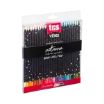 Lápis de Cor Vibes - Tons Noturna - 24 Cores - Tris - Thumbnail 1