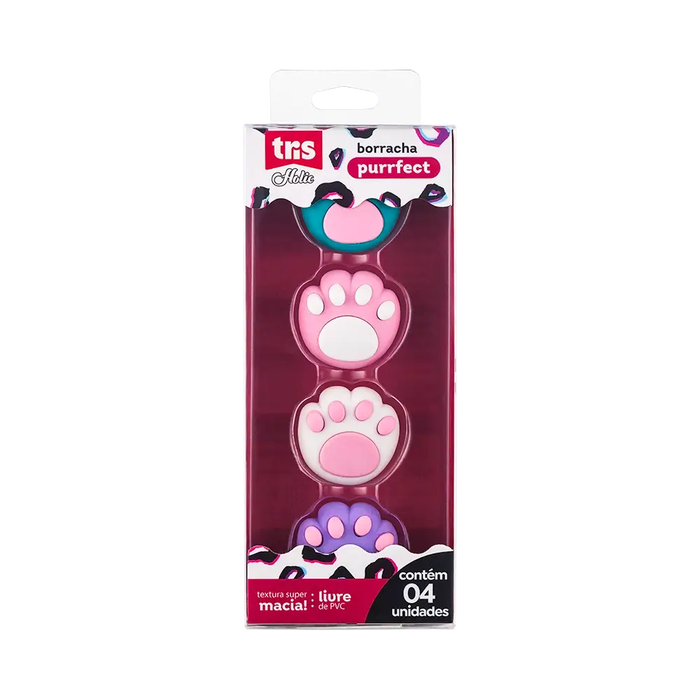 Borracha Purrfect Holic Pets - Display C/12 Estojos C/4 un - Tris - Imagem 2