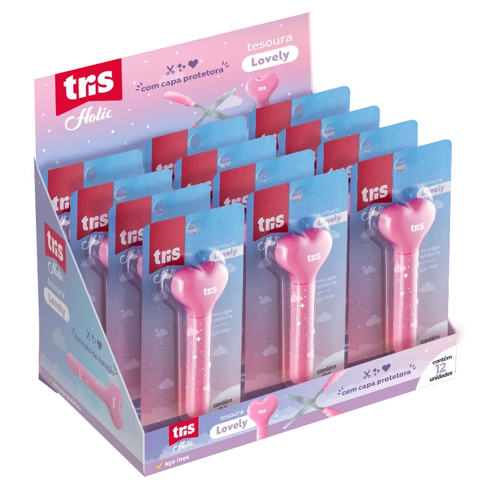 Tesoura com Capa Lovely Holic Dreamy - Cartela C/1 un - Tris - Imagem 1