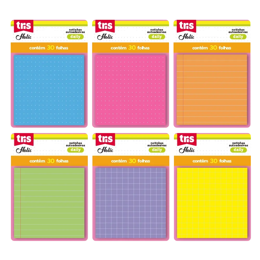 Notas Autoadesivas Daily Holic Pop - 76 X 76mm - Display C/40 un – Tris - Imagem 2
