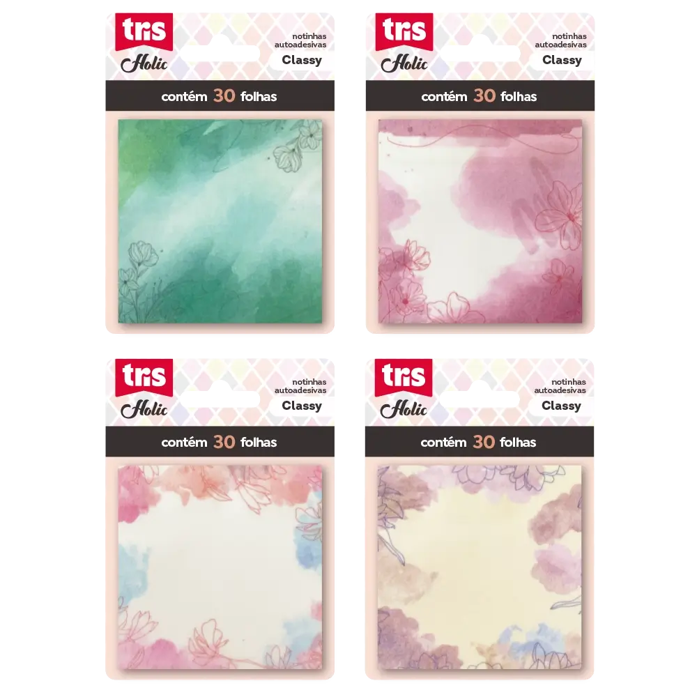 Notas Autoadesivas Classy Holic Fancy - 73 X 73mm - Display C/40 un -Tris - Imagem 2