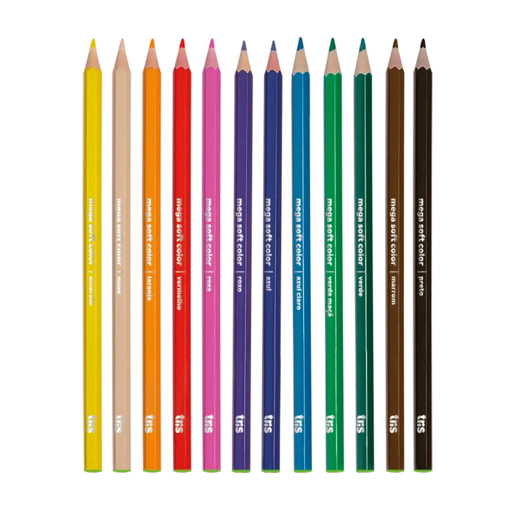 Lápis de Cor Mega Soft Color - FSC - 12 Cores - Tris - Imagem 2