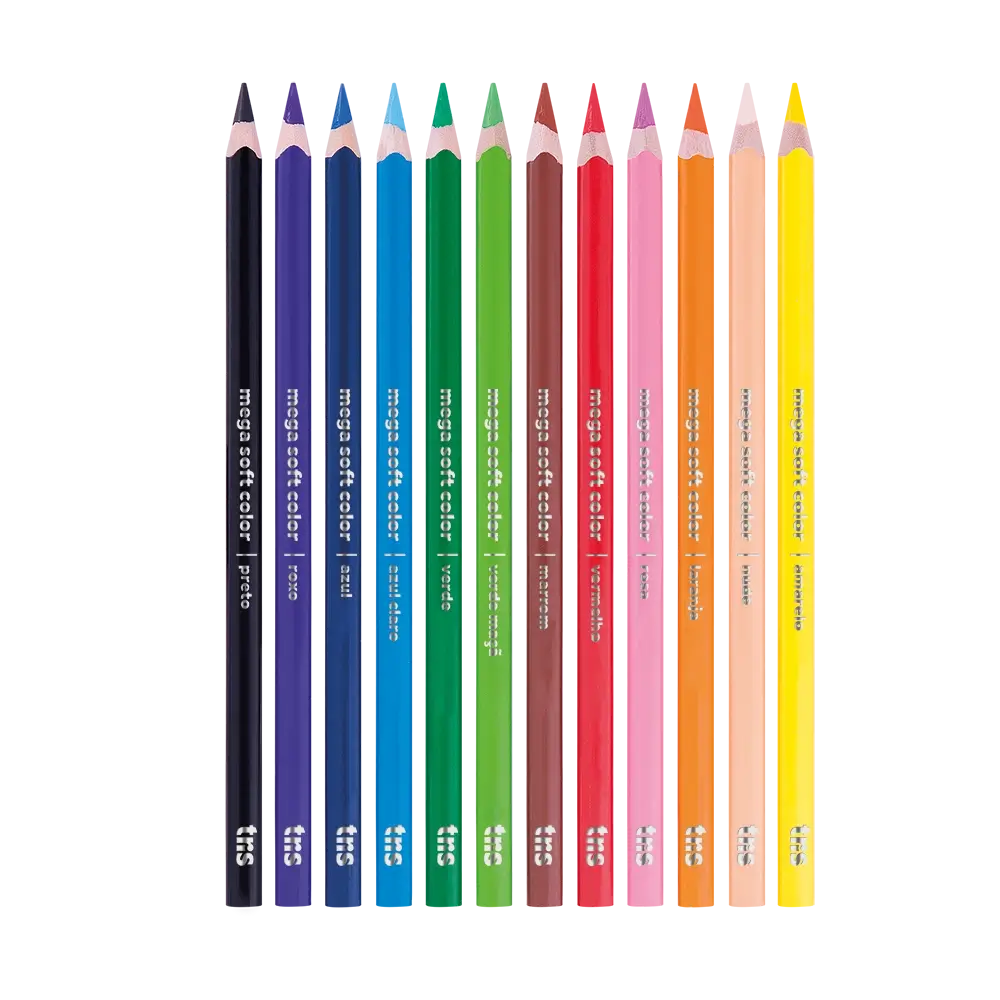 Lápis de Cor - Mega Soft Color - 4.0mm - 12 Cores - Tris - Imagem 2