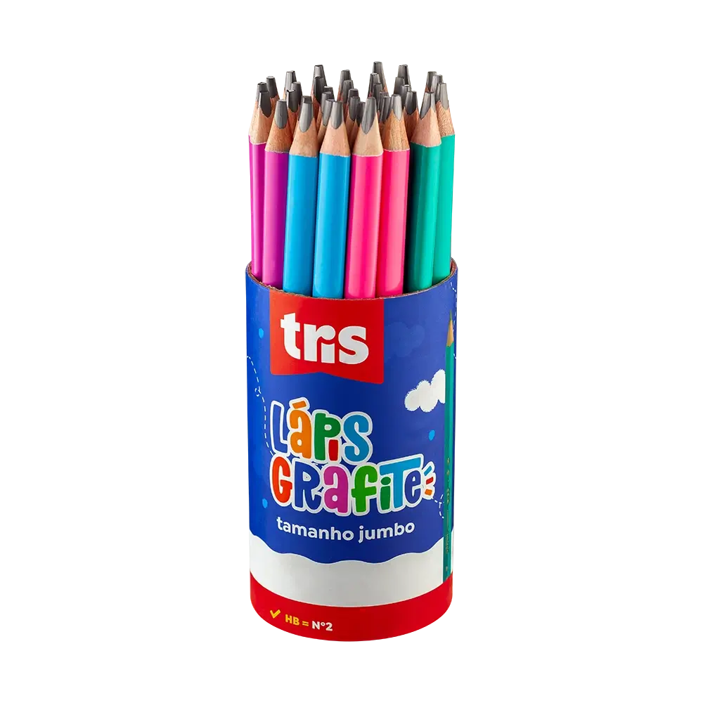 Lápis Grafite Tamanho Jumbo - HB - Pote C/36 un - Tris - Imagem 1