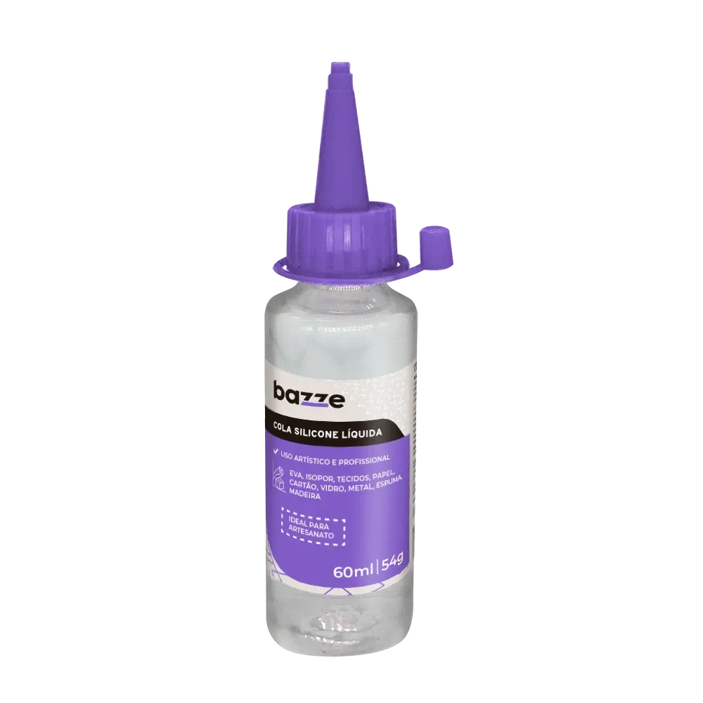 Cola Silicone Líquida – 60ml – Display C/ 6 un – Bazze - Imagem 2