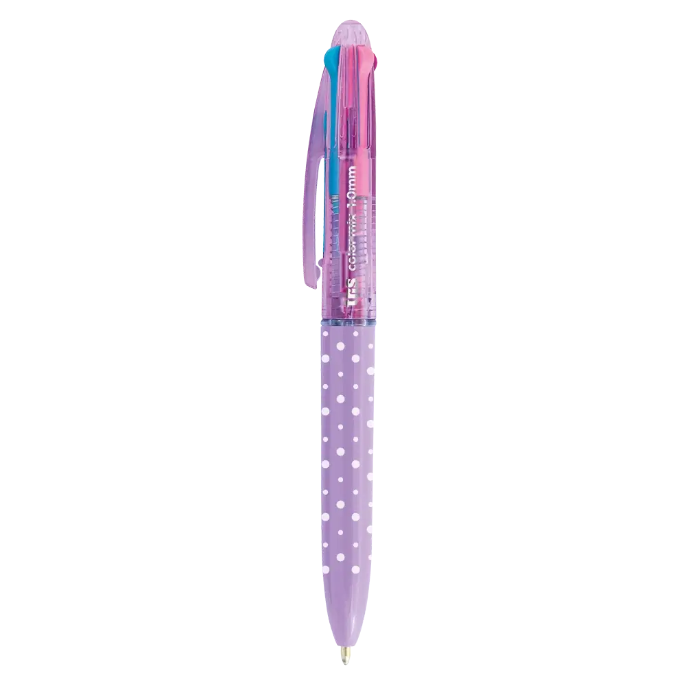 Caneta Esferográfica ColorMix Poá - 4 cores - Display 15 un - Tris - Imagem 2