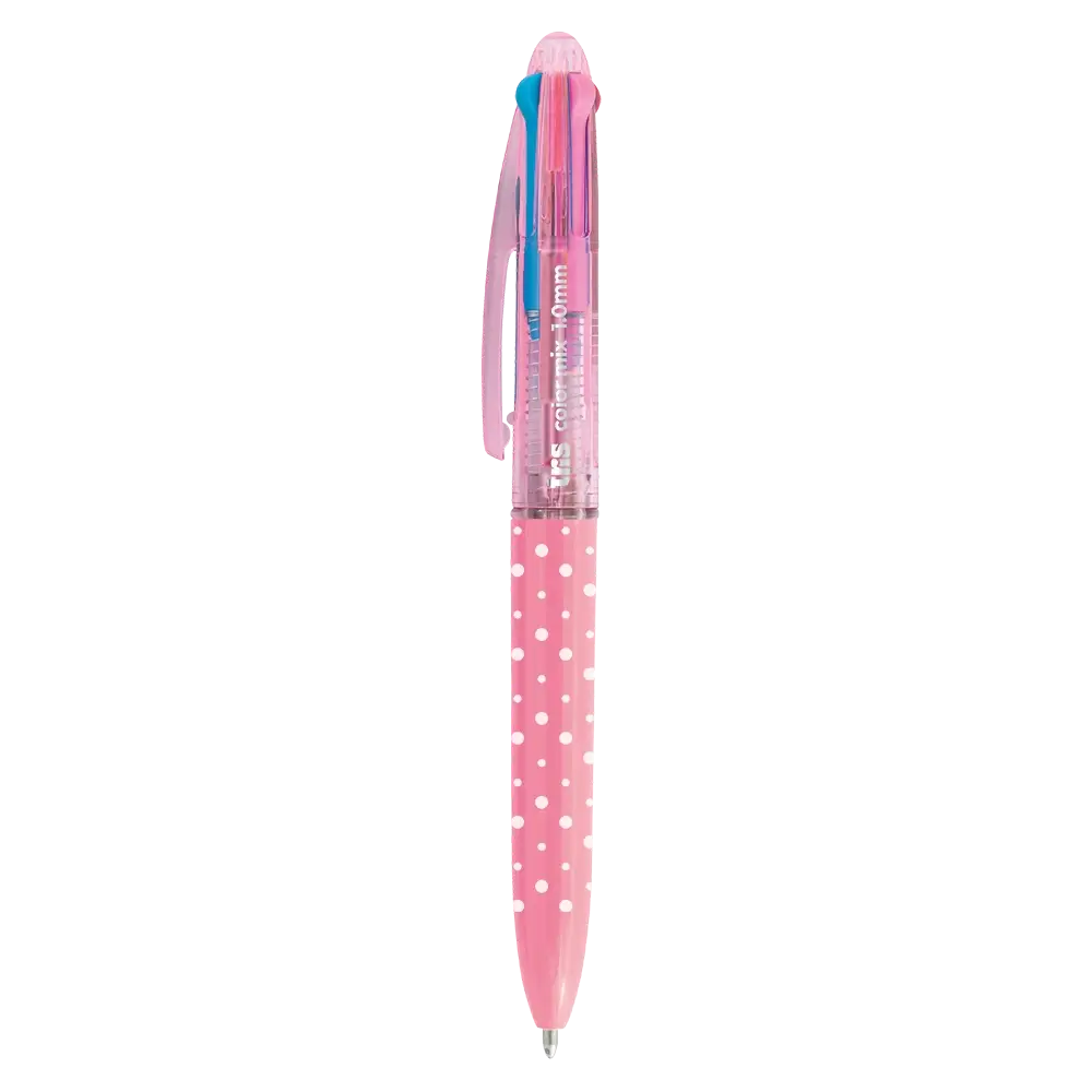 Caneta Esferográfica ColorMix Poá - 4 cores - Display 15 un - Tris - Imagem 3