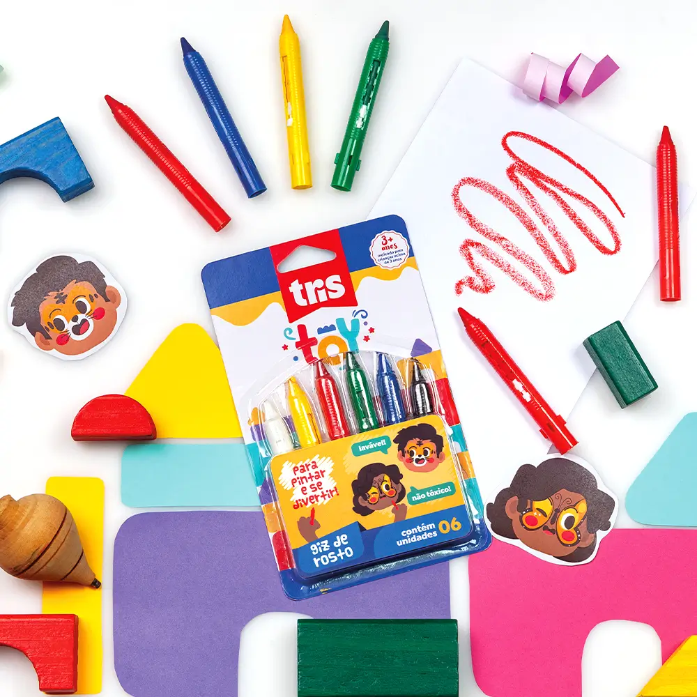 Giz de Rosto Toy - 6 Cores - Tris - Imagem 4