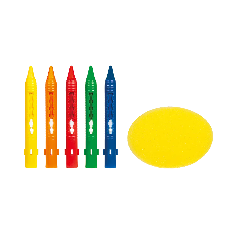 Giz de Banho Toy - 5 Cores + 1 Esponja - Tris - Imagem 2