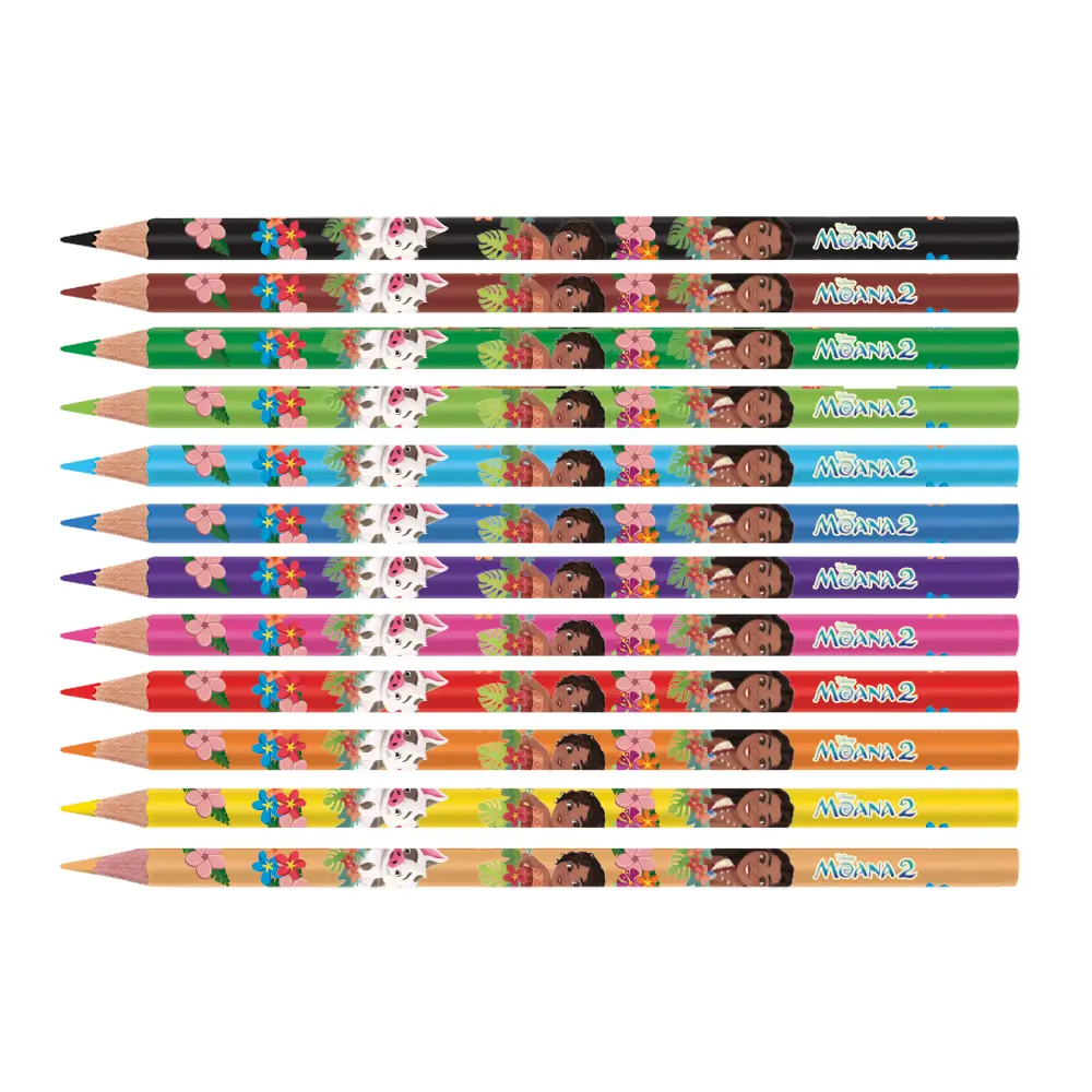 Lápis de Cor - 12 Cores - Moana - Imagem 2