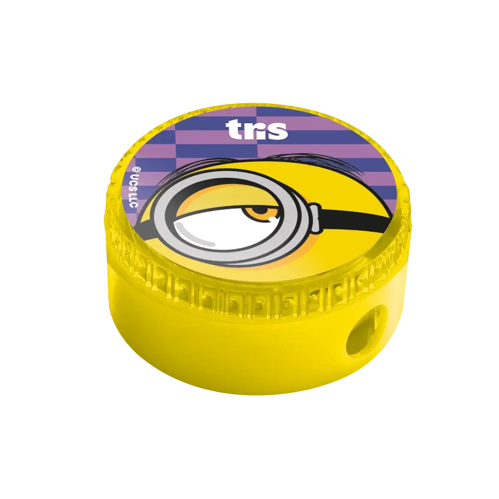 Kit Apontador com Depósito + Borracha - Cartela C/2 peças - Minions - Imagem 4