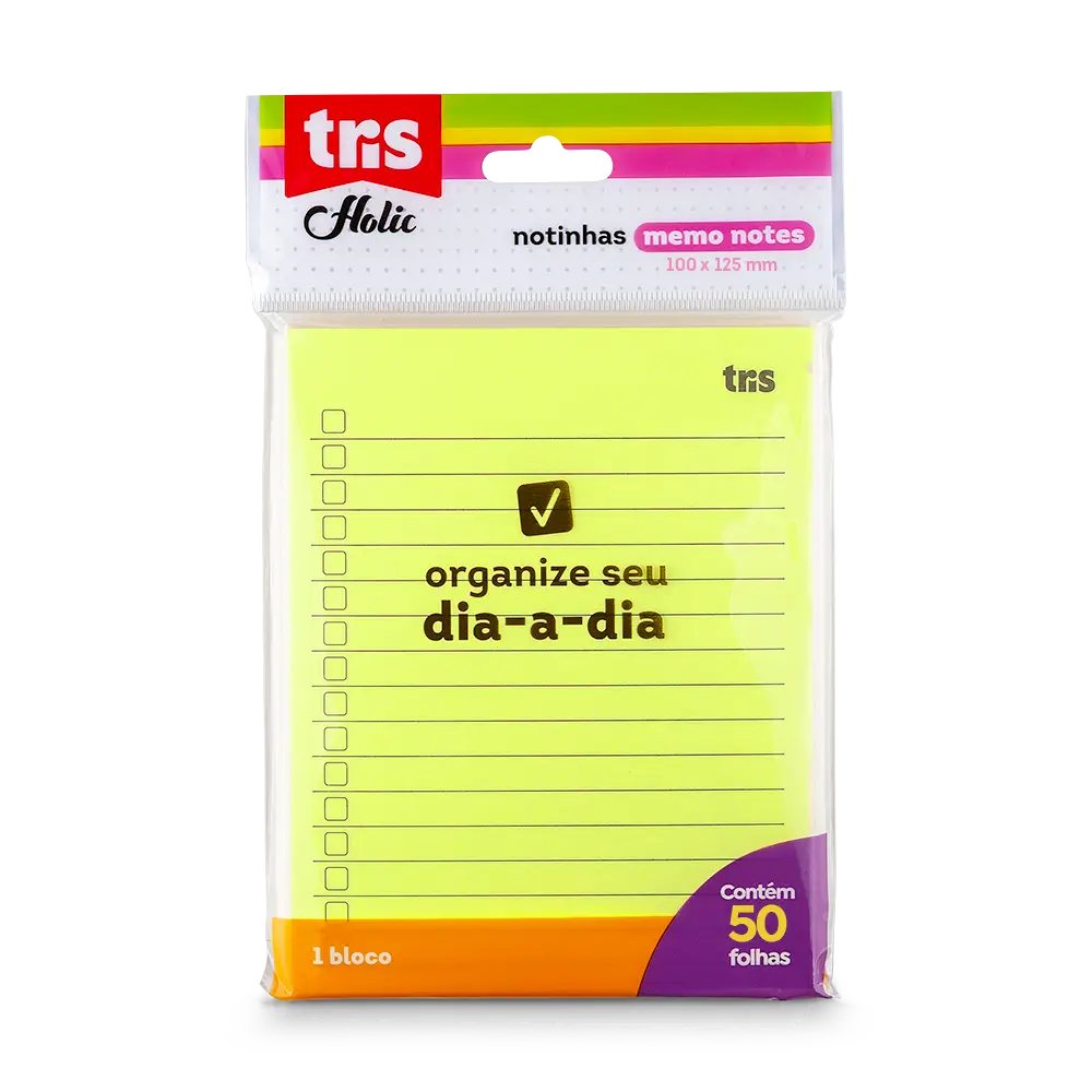 Nota Autoadesiva Holic Pop Memo Note - Poly C/1 Bloco X 50 Fls - Tris - Imagem 1