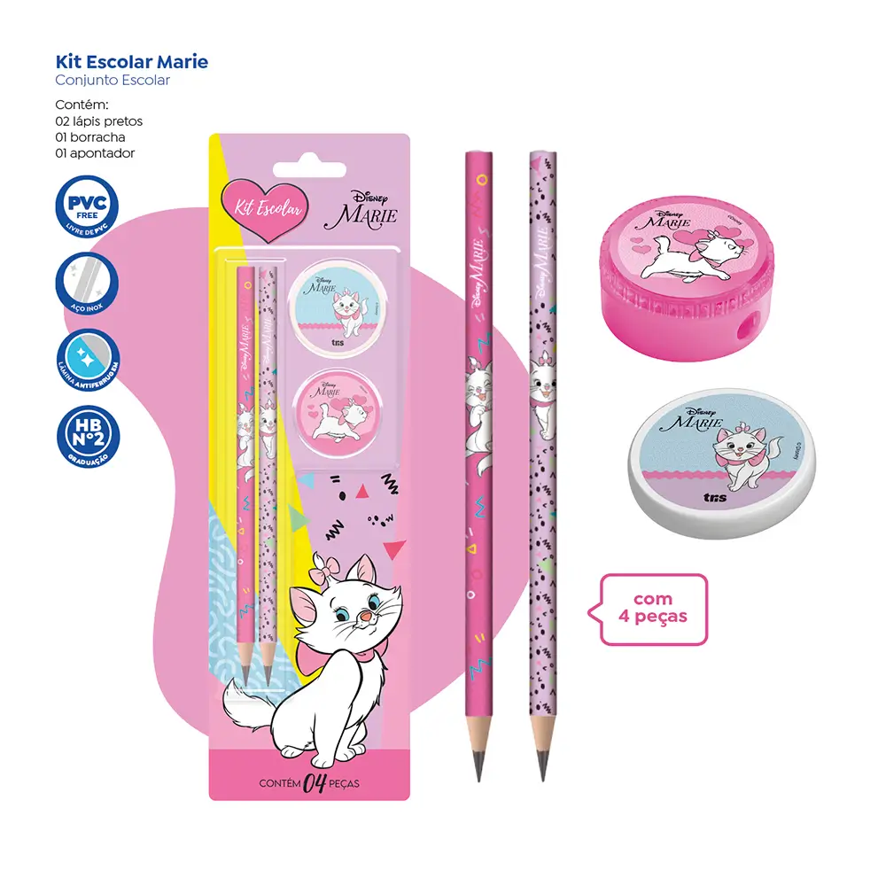 Kit Escolar - Cartela C/4 peças - Marie - Imagem 3
