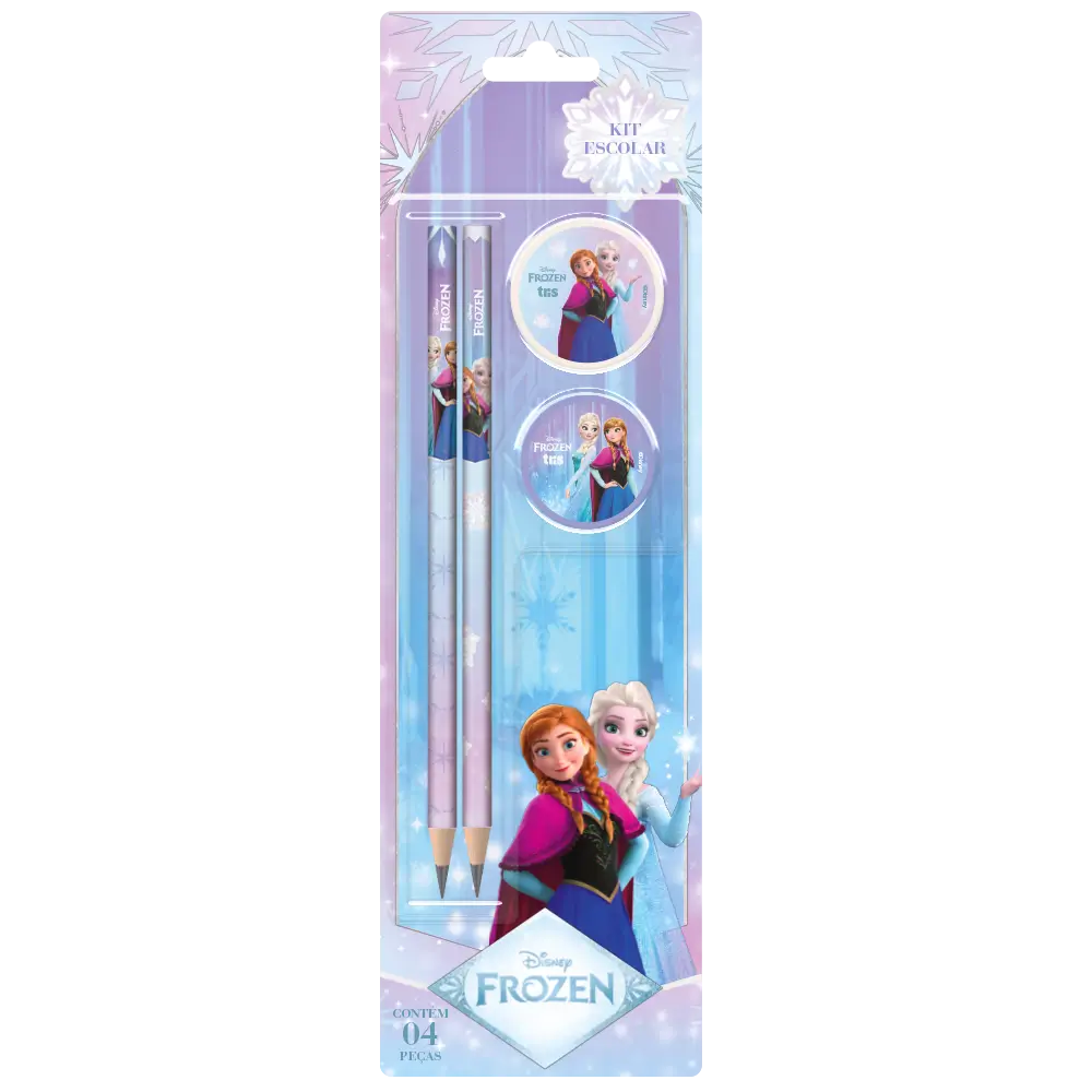 Kit Escolar - Cartela C/4 peças - Frozen - Imagem 1