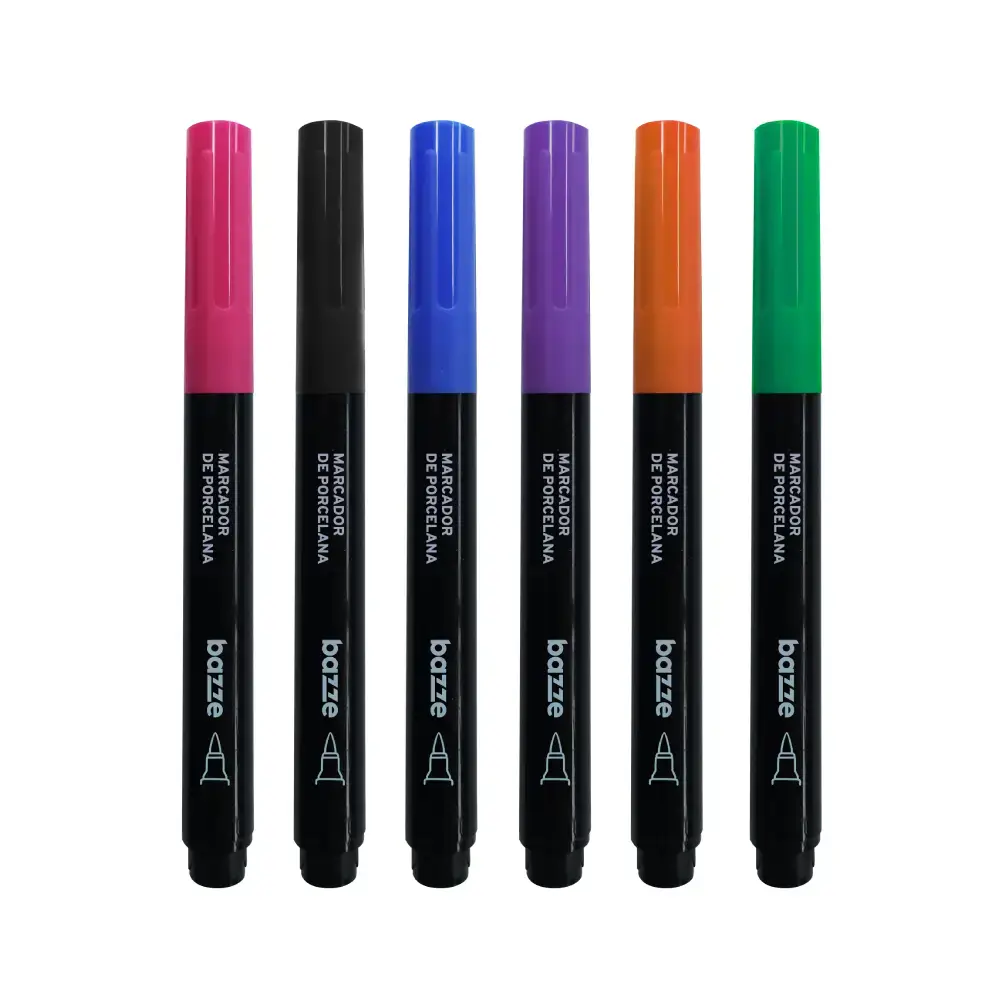 Marcador de Porcelana - Caixa C/6 Cores - Bazze - Imagem 2