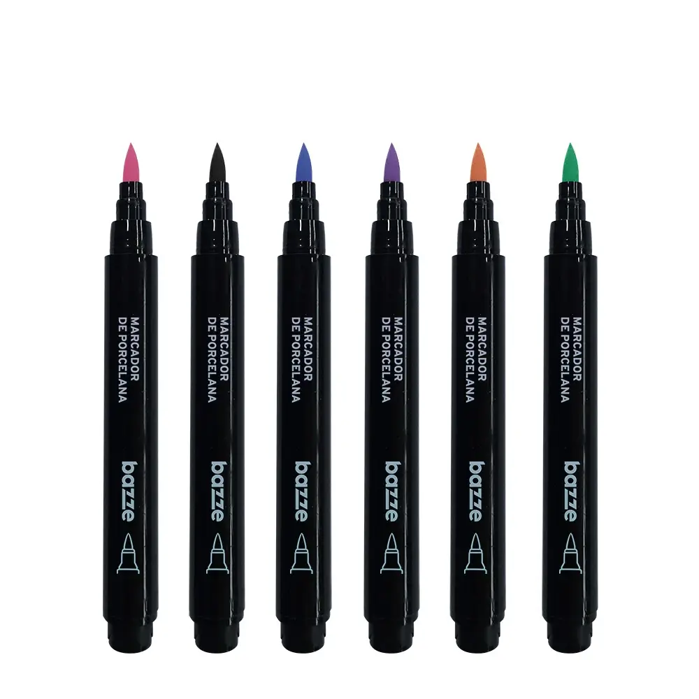 Marcador de Porcelana - Caixa C/6 Cores - Bazze - Imagem 3