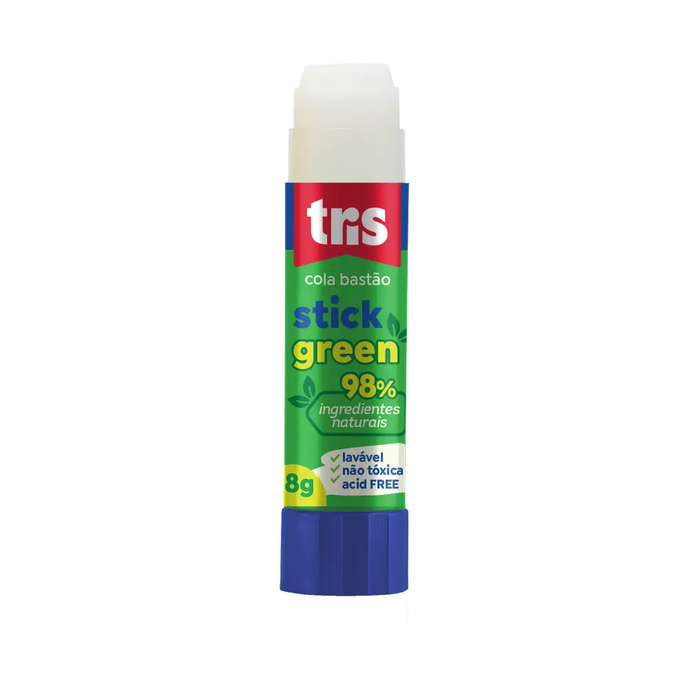 Cola Bastão Stick Green - 8g - Display C/ 12un – Tris - Imagem 3
