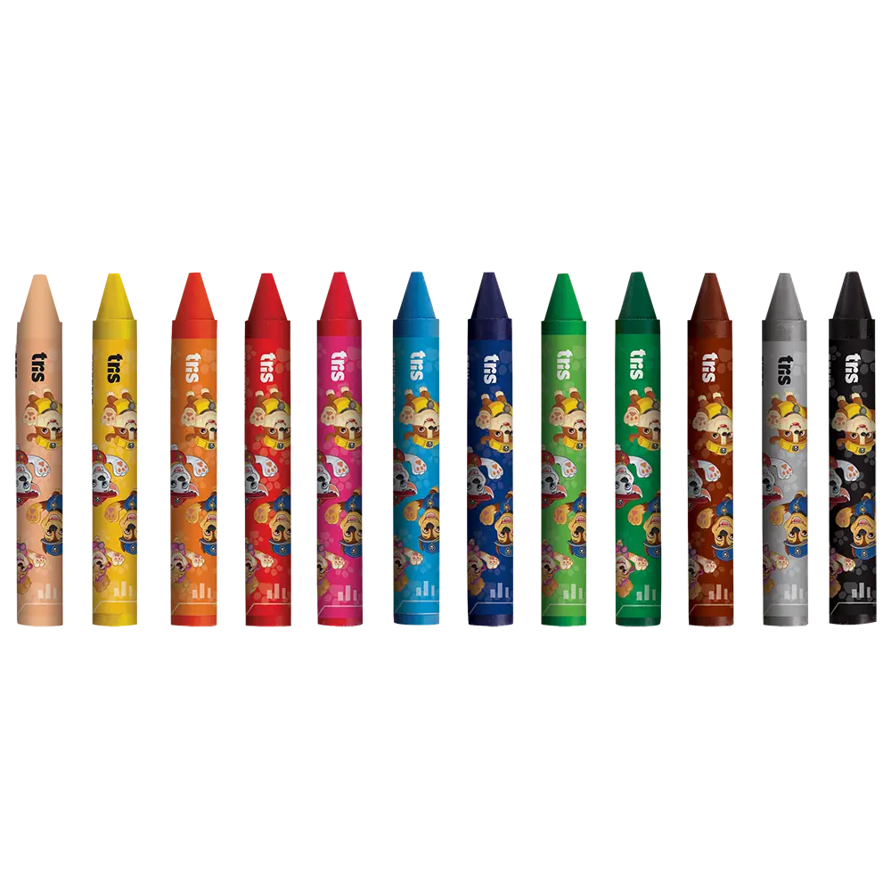 Giz de Cera Tamanho Jumbo - 12 Cores - Patrulha Canina - Imagem 2