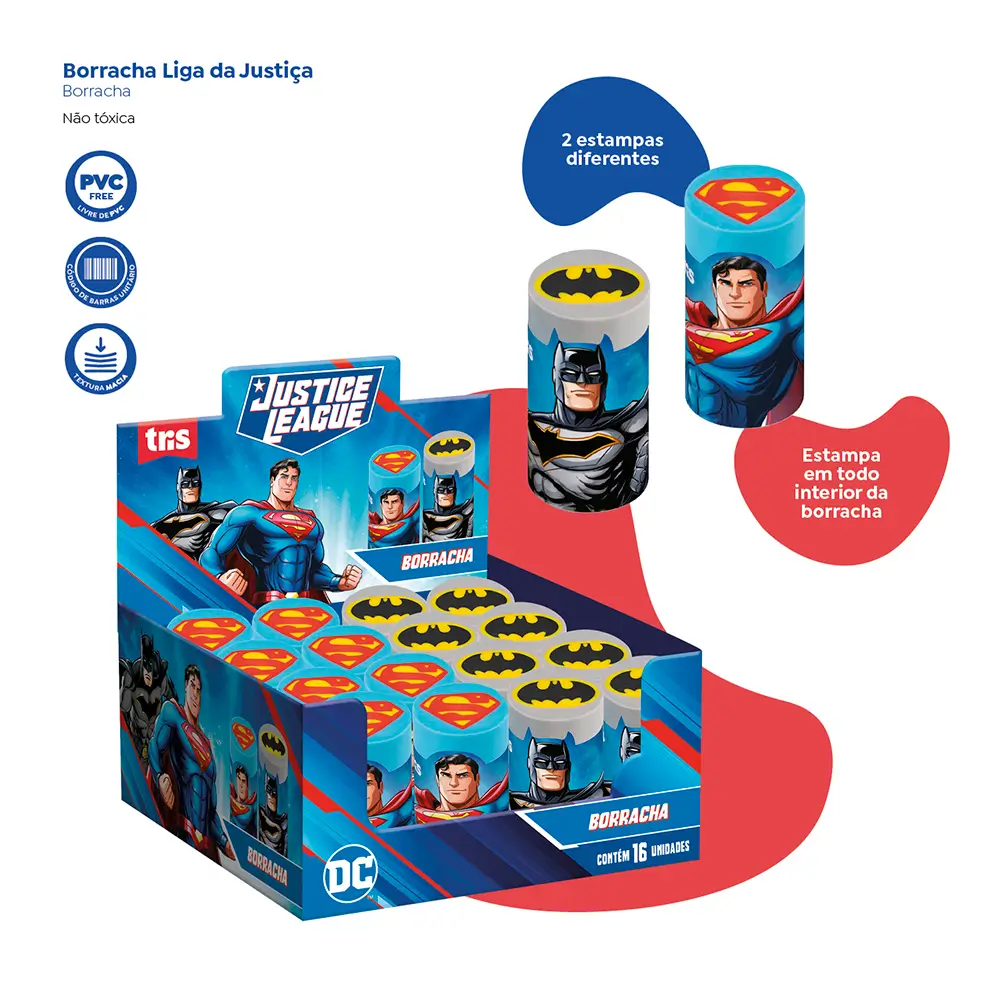 Borracha - Display C/16 un - Liga da Justiça - Imagem 3