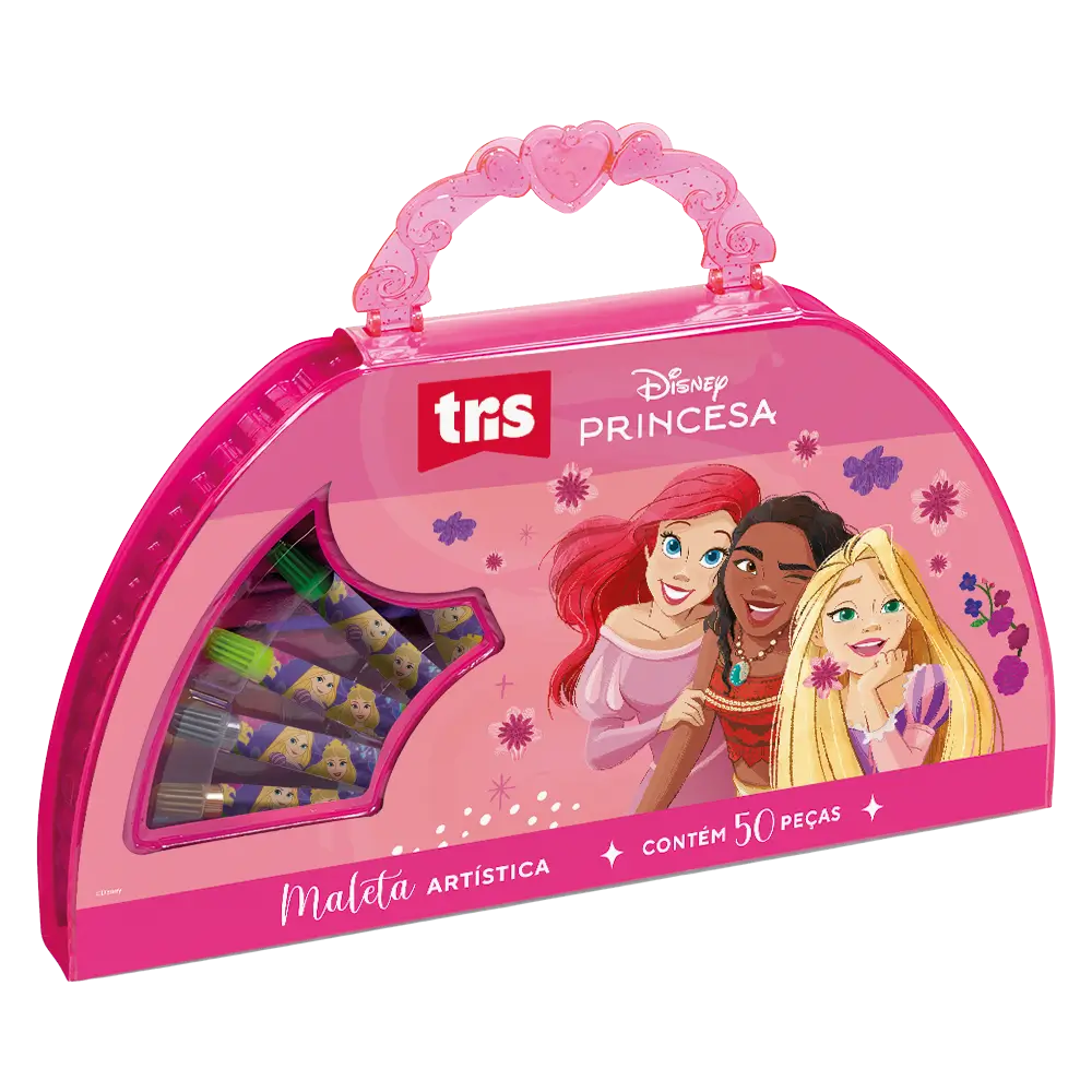 Kit Maleta Artistica - 50 peças - Princesas - Imagem 1