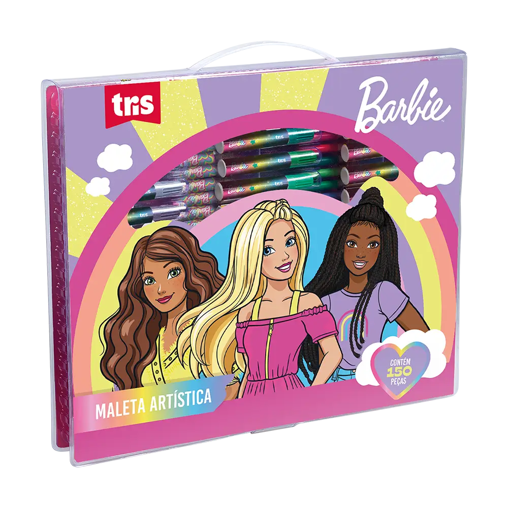 Kit Maleta Artistica - 150 peças - Barbie - Imagem 1
