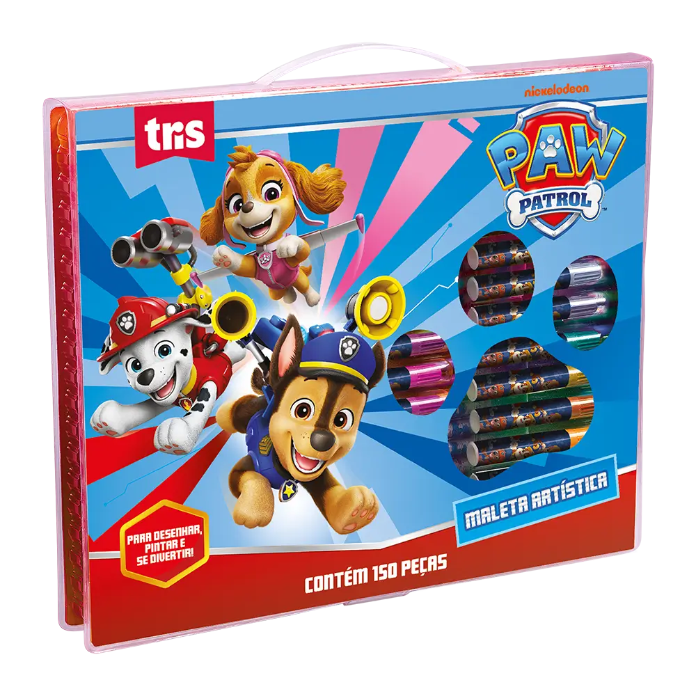 Kit Maleta Artistica - 150 peças - Patrulha Canina - Imagem 1