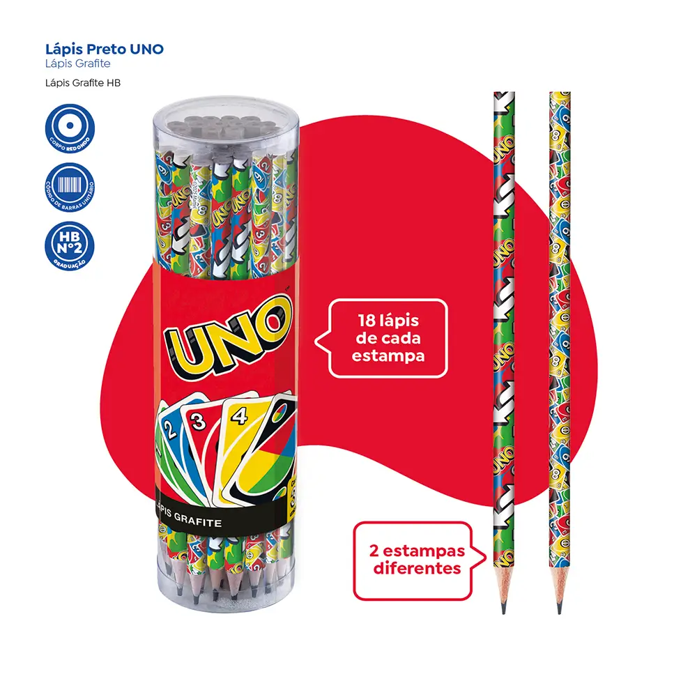 Lápis Preto - HB - Pote C/36 un - Uno - Imagem 3