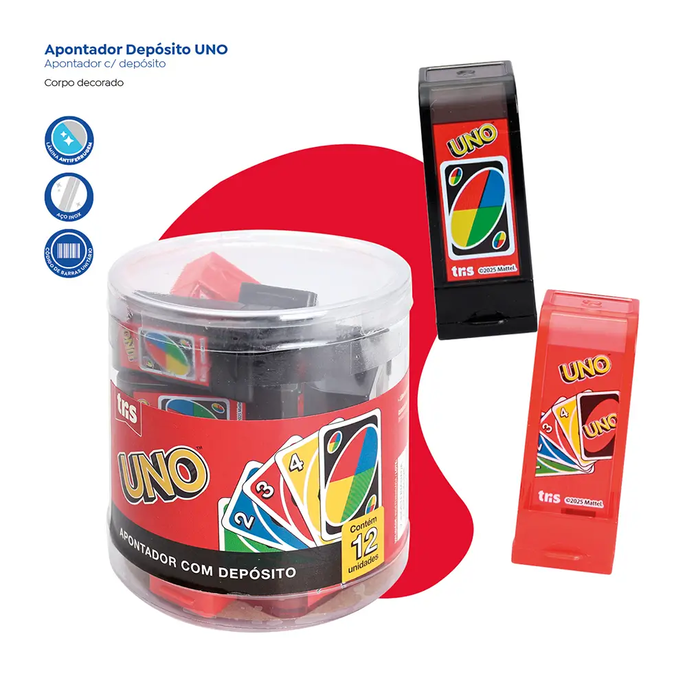 Apontador com Depósito - Pote C/12 un - Uno - Imagem 3