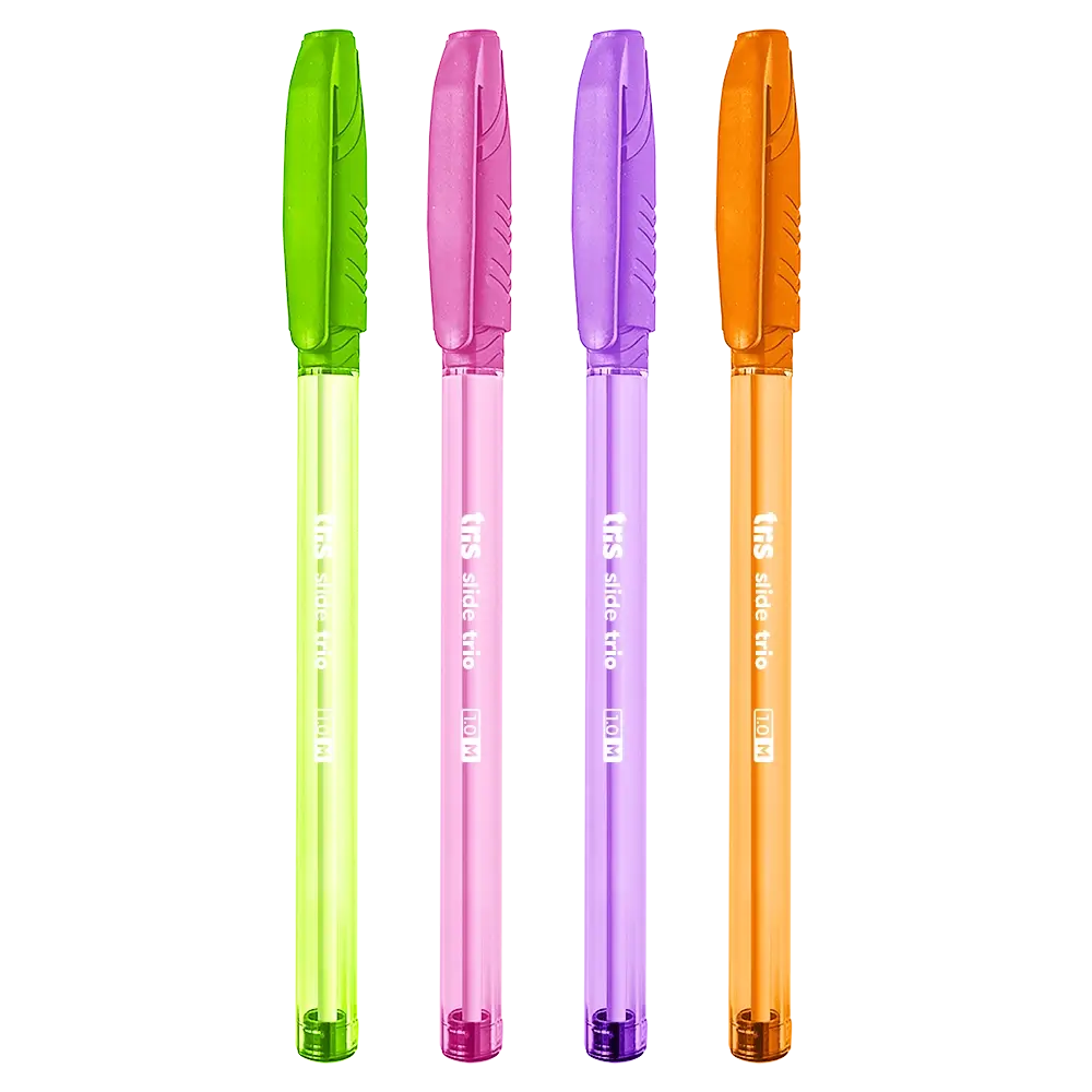 Caneta Esferográfica Slide Trio - Cores Fashion - 1.0mm - Caixa C/24 un- Tris - Imagem 2
