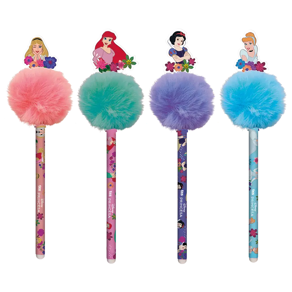 Caneta Gel Pompom - Display C/12 un - Princesas - Imagem 2