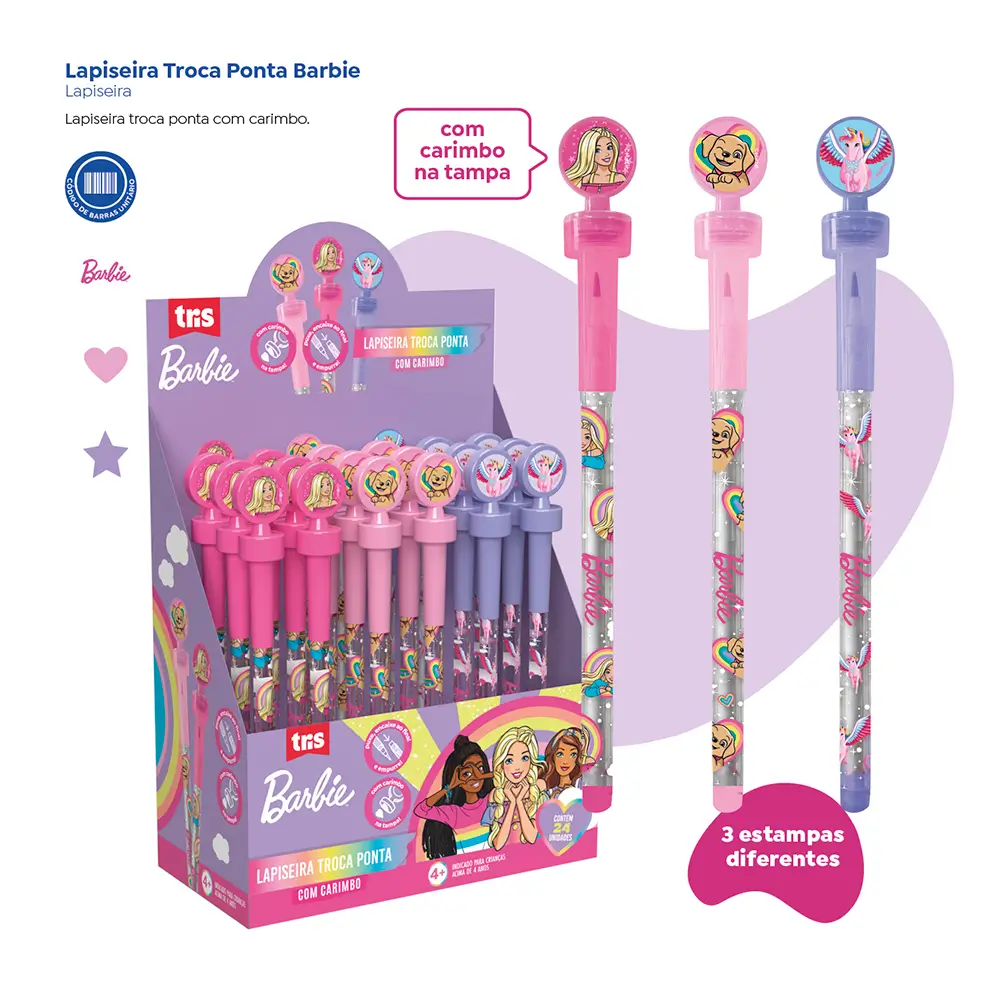 Lapiseira Troca Ponta - Display C/24 un - Barbie - Imagem 4
