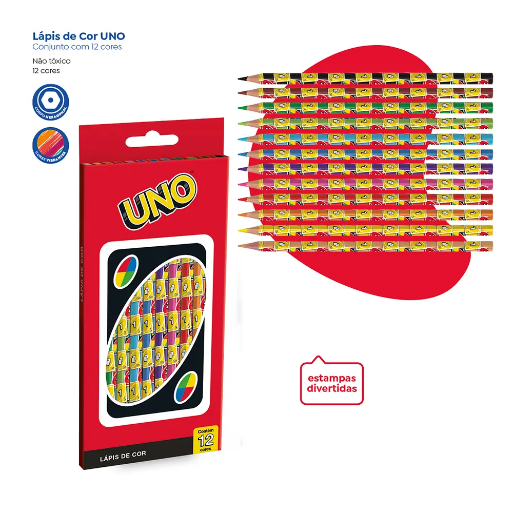 Lápis de Cor - 12 Cores - Uno - Imagem 3