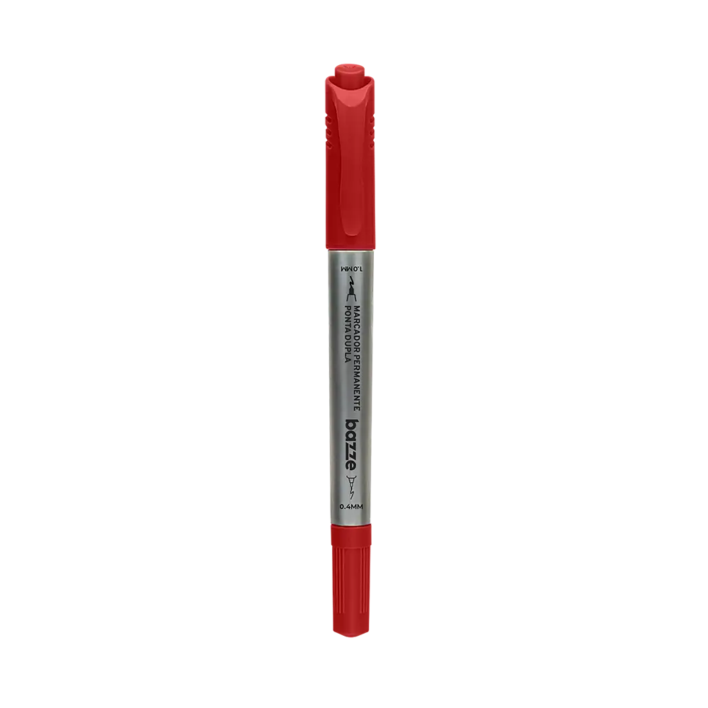 Marcador Permanente Ponta Dupla - 0.4mm e 1.0mm - Pote 24 un - Bazze - Imagem 2