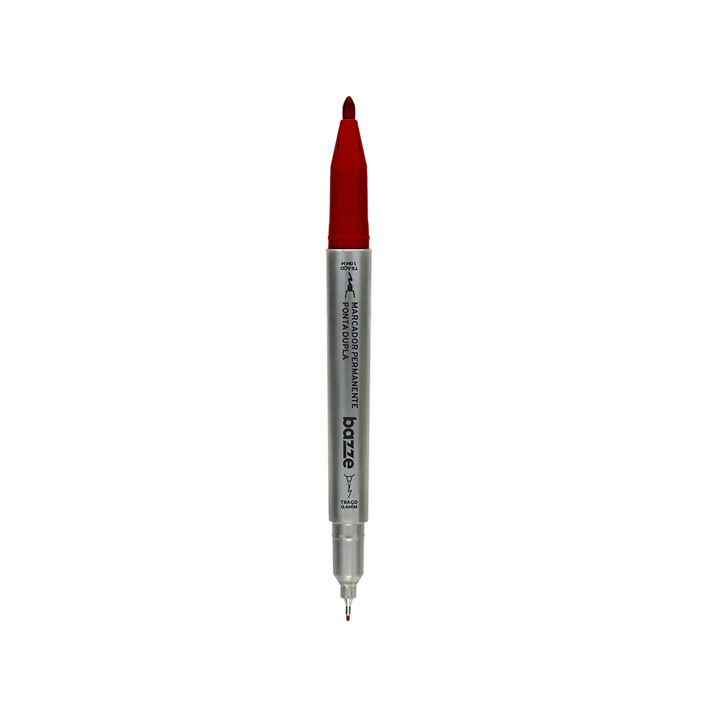 Marcador Permanente Ponta Dupla - 0.4mm e 1.0mm - Pote 24 un - Bazze - Imagem 3