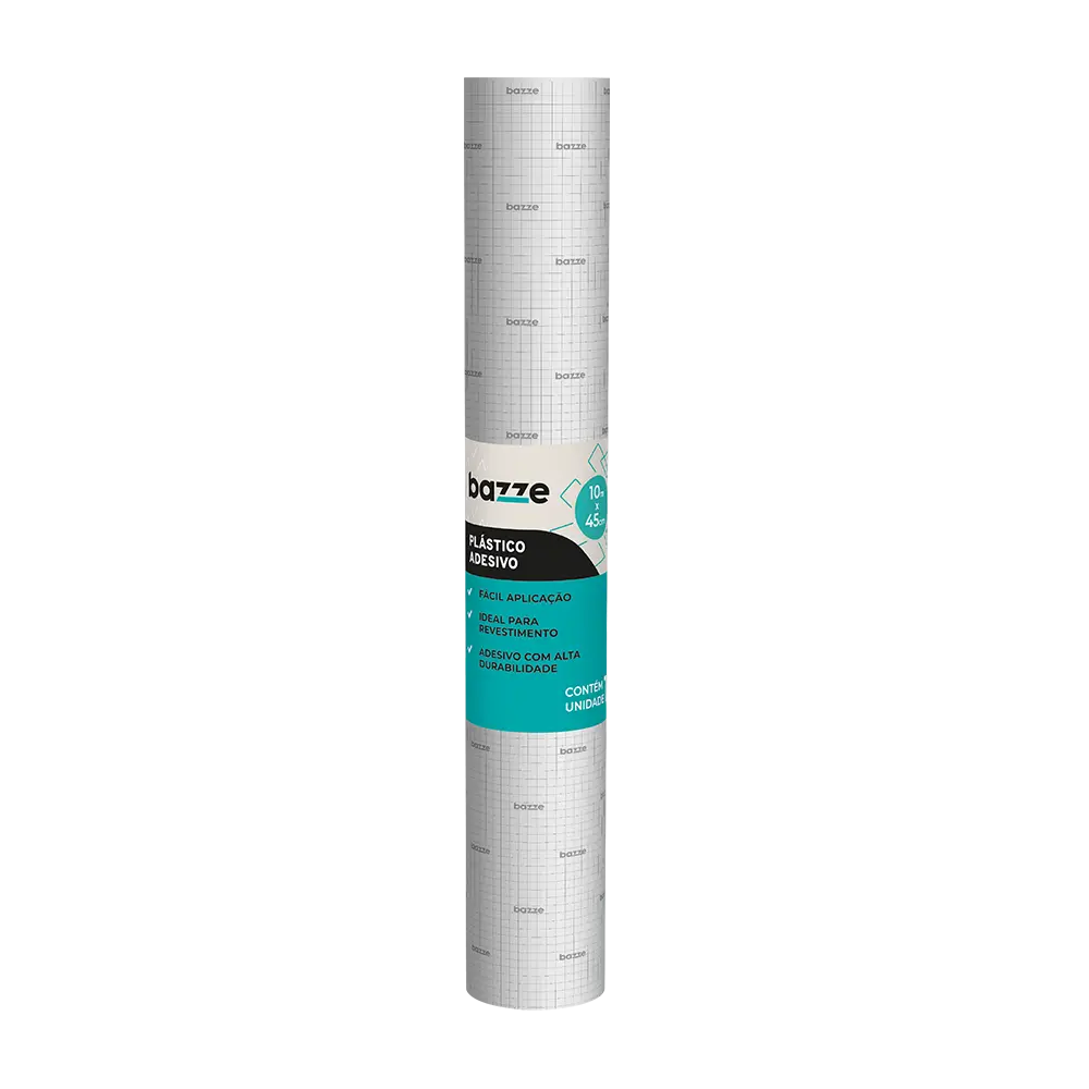 Plástico Adesivo Transparente - 10m - 80 Micras - 1 Rolo - Bazze - Imagem 1