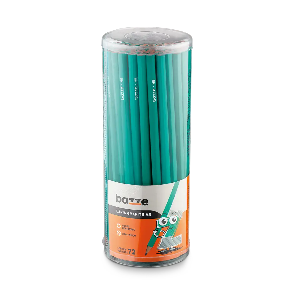 Lápis Grafite Turquesa - HB - Pote 72 un - Bazze - Imagem 1