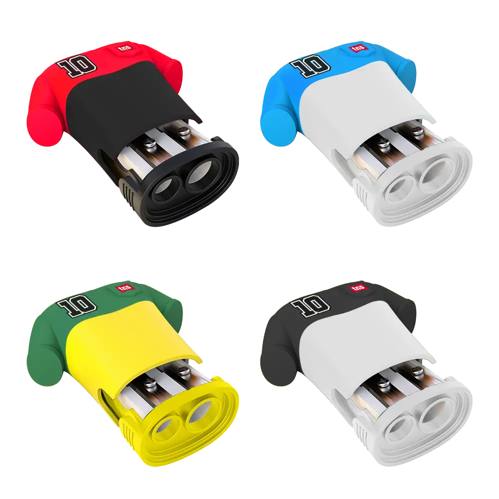 Apontador Duplo com Depósito + Borracha Player - Cores Sortidas -Display C/16 un - Tris - Imagem 2