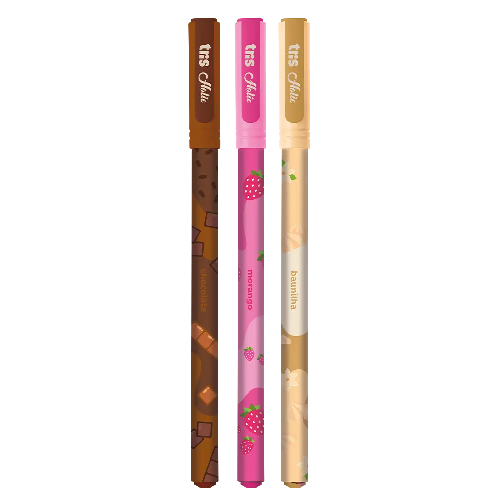 Caneta Esferográfica Napolitano Holic Docinhos - Cores Sortidas - 0.7mm- Pote C/ 24 un - Tris - Imagem 2