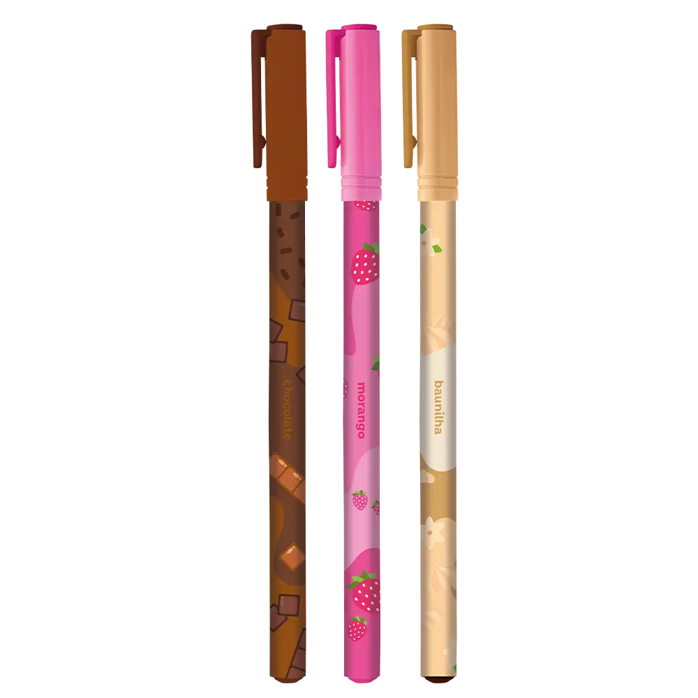 Caneta Esferográfica Napolitano Holic Docinhos - Cores Sortidas - 0.7mm- Pote C/ 24 un - Tris - Imagem 3