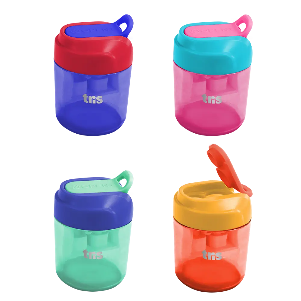 Apontador Duplo com Depósito Squeeze - Display C/ 12 un - Tris - Imagem 2