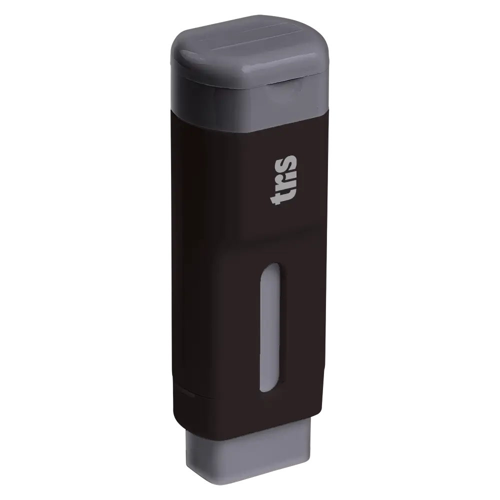 Caneta Borracha + Apontador com Depósito Holic All Black - Display C/ 12un - Tris - Imagem 2