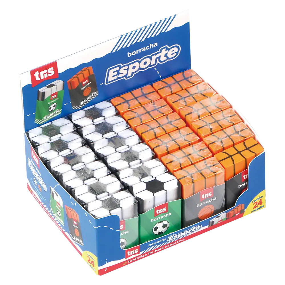 Borracha Esporte - Display C/ 24 un - Tris - Imagem 1