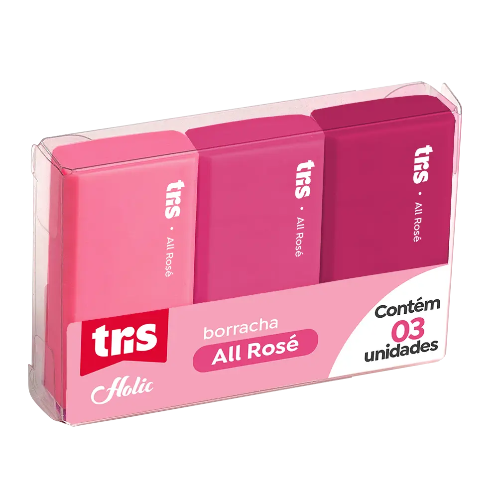 Borracha Holic All Rosé - Display C/ 18 Estojos C/ 3 un - Tris - Imagem 2