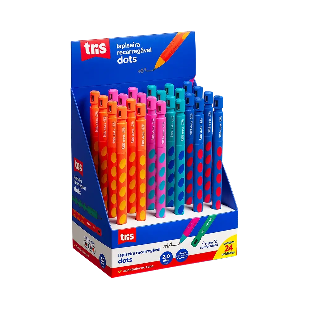 Lapiseira Dots - 2.0mm - Display C/ 24 un - Tris - Imagem 1