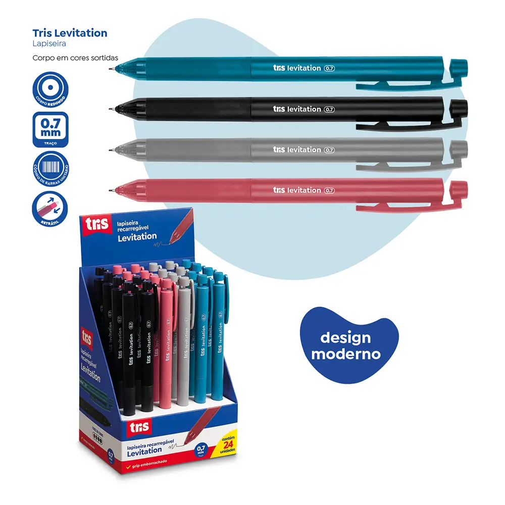 Lapiseira Levitation - 0.7mm - Display C/ 24 un - Tris - Imagem 3